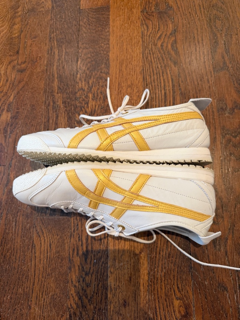 Onitsuka Tiger Mexico 66 Cream/Gold Men’s 7 - Picture 3 of 9